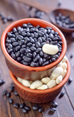 white and black beans