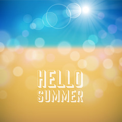 Summer holiday tropical beach background