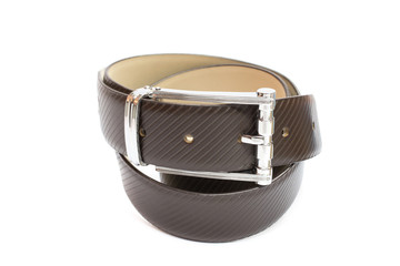 Brown Leather Belt Isolated