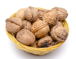 Walnuts in a basket