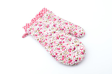 Oven glove isolated white background