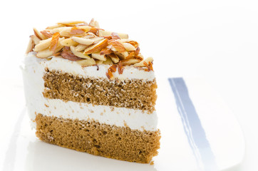 Coffee cake isolated on white background