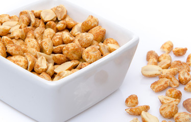 Roasted peanuts in a cup