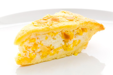 Pie corn isolated on white background