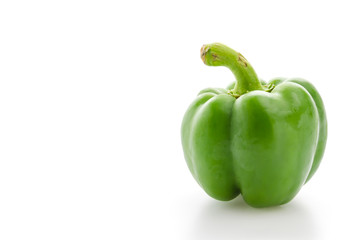 Green pepper isolated on white