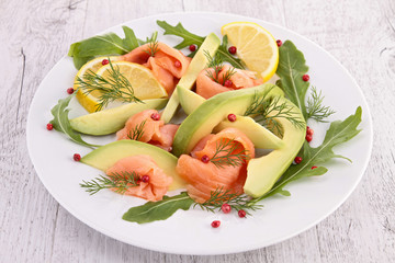 avocado and salmon