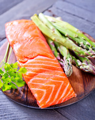 raw salmon