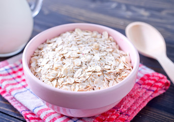 oat flakes and milk
