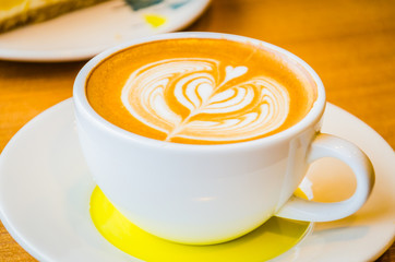 Latte art coffee