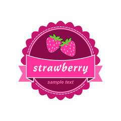 Strawberry labels design.
