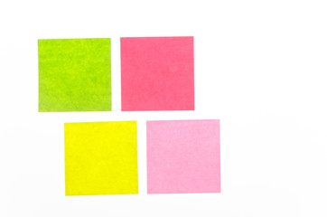 Paper note isolated on white background