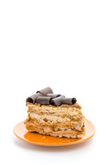 Coffee cake isolated on white background