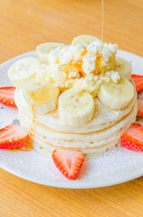 Pancake strawberry banana