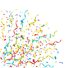 Party background with color confetti