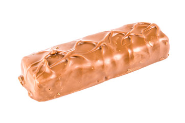Chocolate bar isolated white background