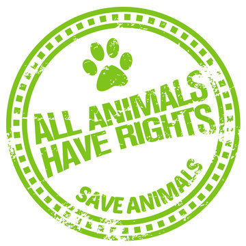 animal rights rubber stamp