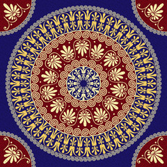 vector Traditional vintage gold Greek ornament (Meander)