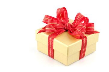 Gift box isolated white background