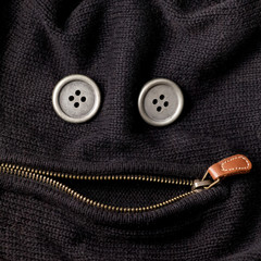funny face of a sweater with zipper © vetre