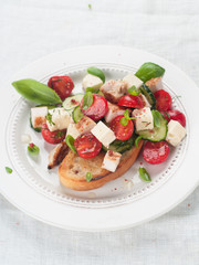 salad on bread