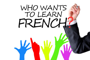 Learning French language concept