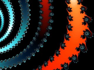 Decorative fractal background with spirals