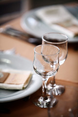 Dinner in a restaurant