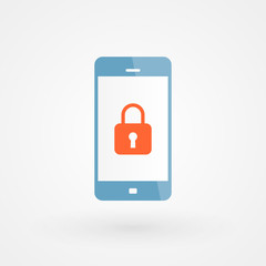 Smartphone and padlock