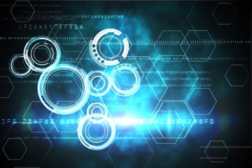 Blue and black technology dial design