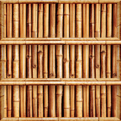 Blank bamboo bookshelf