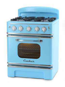 Blue retro stove