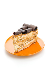 Coffee cake isolated on white background