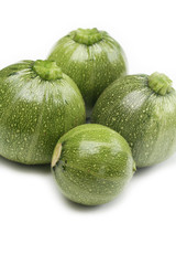 zucchine tonde_ sfondo bianco