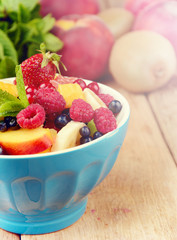 Fresh tasty fruit salad