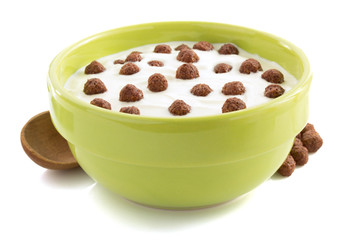 cereal chocolate balls in bowl