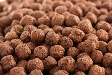 cereal chocolate balls as background