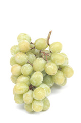 Fresh white grape isolated on white background.