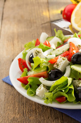greek salad in plate
