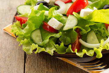 greek salad in plate