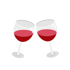 two wineglass vector