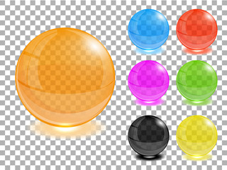 Any color transparent glass balls set.