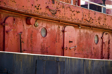 Boat red doors