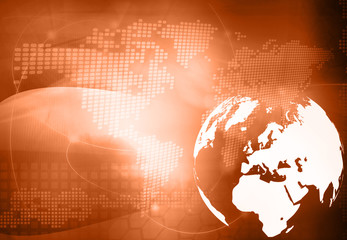 Obraz premium Europe map technology style artwork