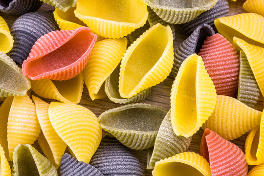 Uncooked Italian Conchiglie Pasta