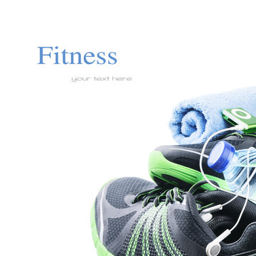 Sport shoes and gym accessories