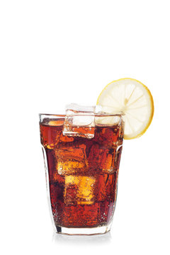 Glass of cola drink