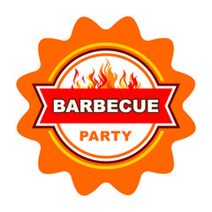 Grill label design.