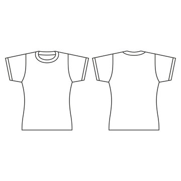 Blank t-shirt template.