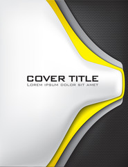 Carbon Fiber Cover with Yellow and Silver