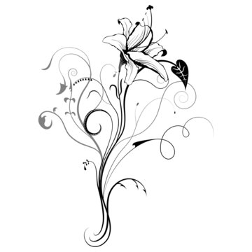 Abstract floral illustration for design. Vector illustration